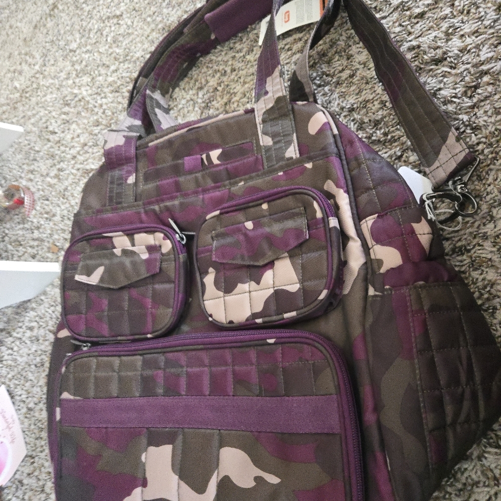 Lug Puddle Jumper Bag with Purple Interior
